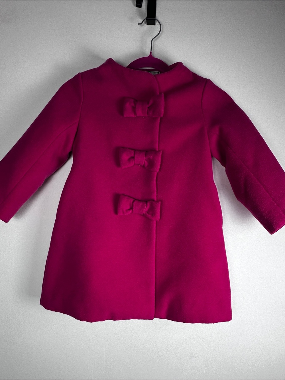 American Widgeon Girls Size 4 Hot Pink Bow Coat Quilted Lined Dressy Jacket
